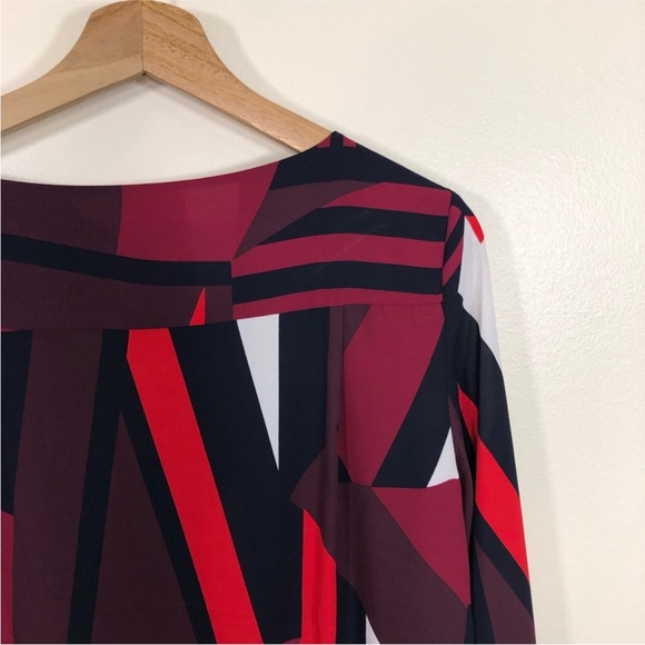 NWOT loft multi color slit sleeve blouse size small - Picture 6 of 11